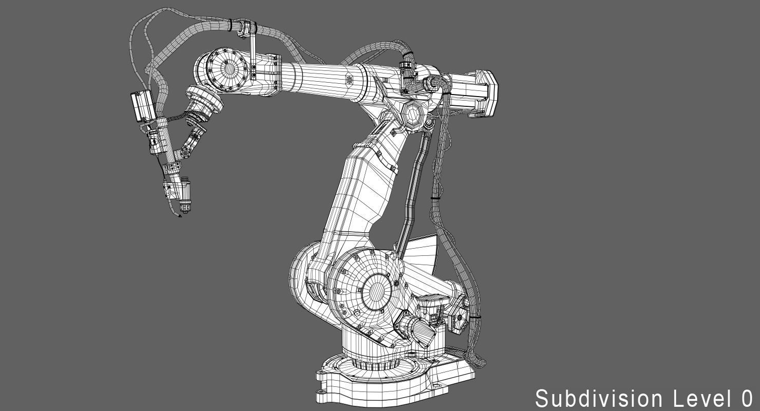 Industrial Robot IRB Low-poly 3D model_20