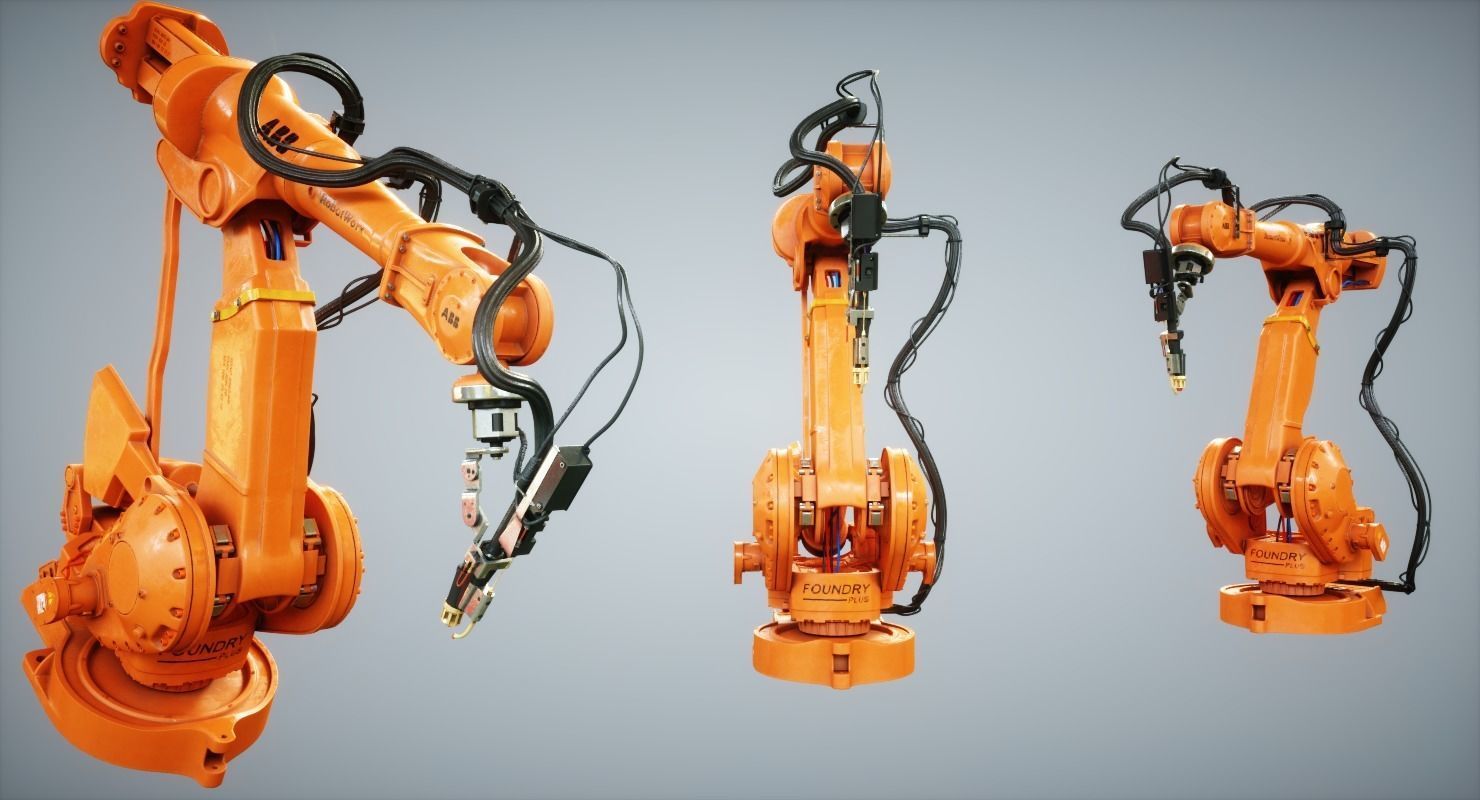 Industrial Robot IRB Low-poly 3D model_18