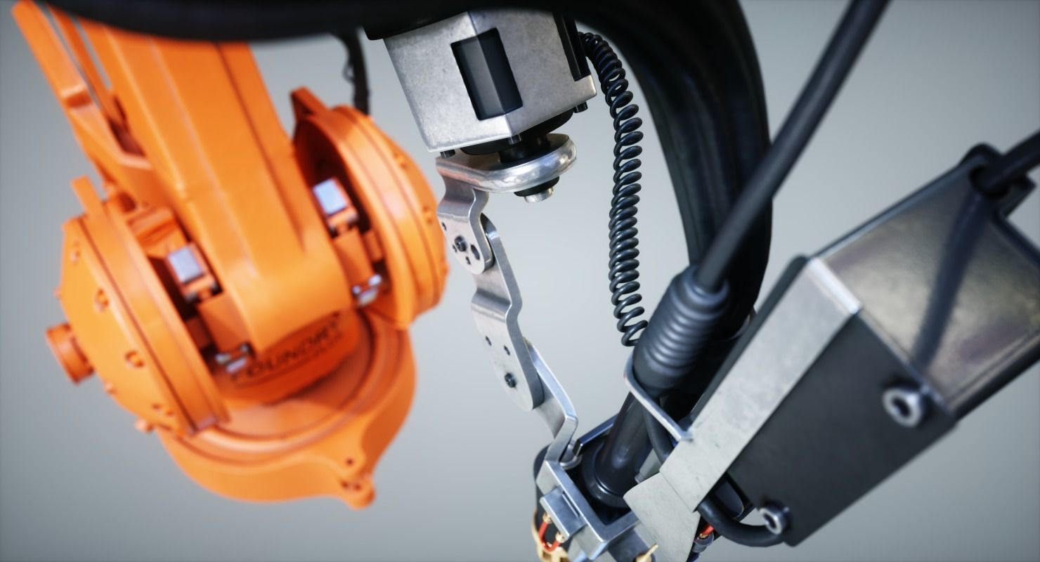 Industrial Robot IRB Low-poly 3D model_2