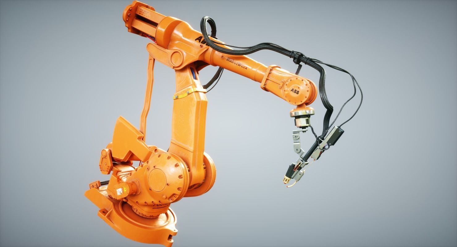 Industrial Robot IRB Low-poly 3D model_12