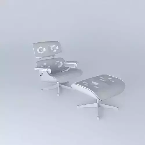 Eames Lounge chair %26 ottoman Free 3D model