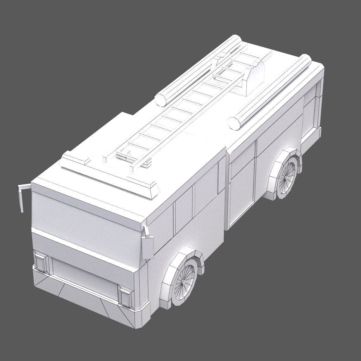 Green Town Low-poly 3D model_17