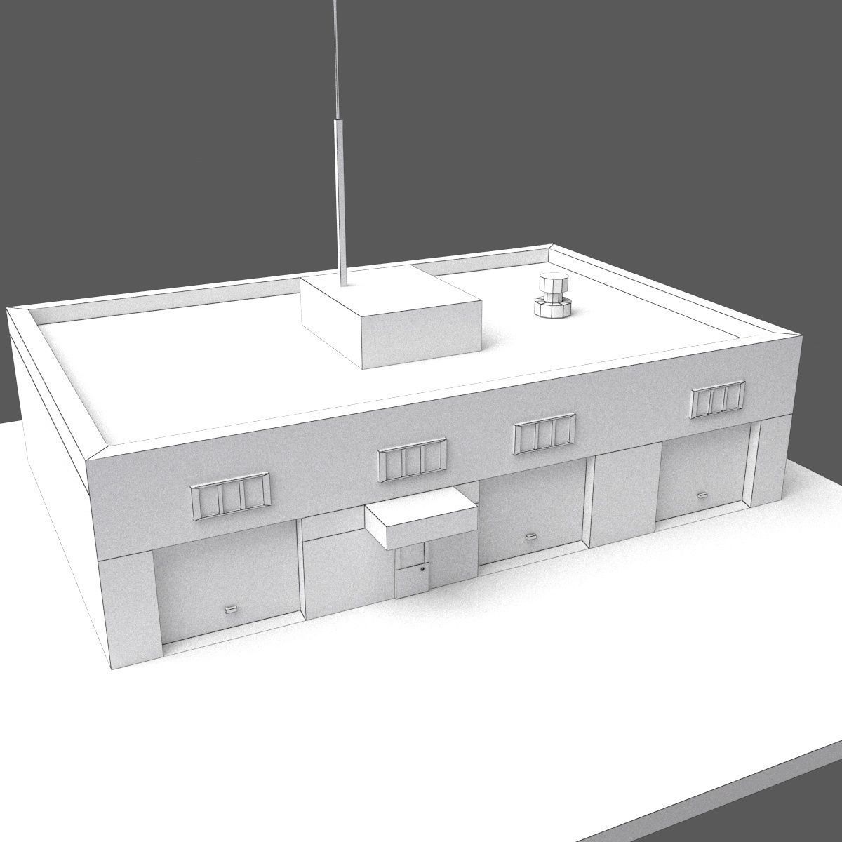 Green Town Low-poly 3D model_7