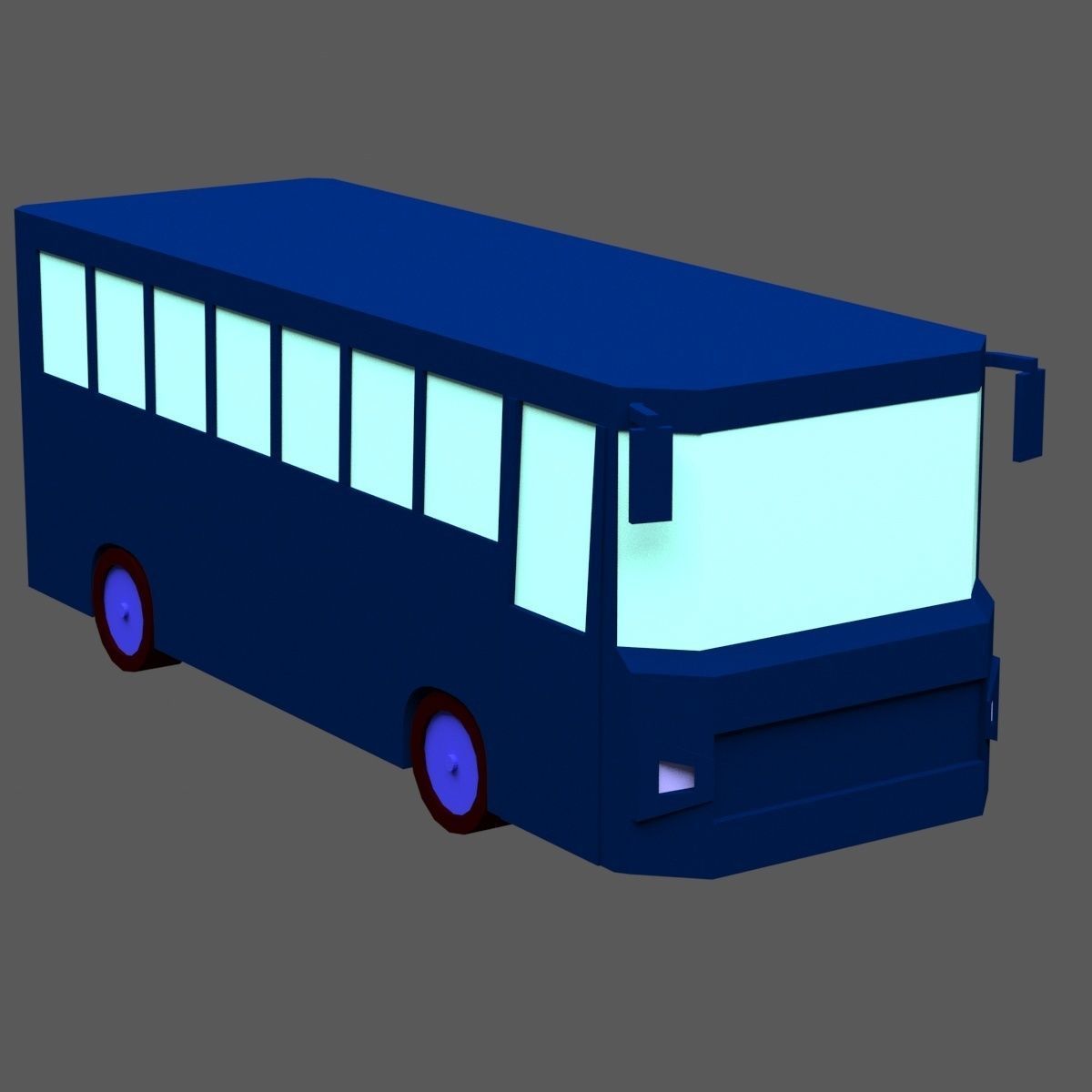 Green Town Low-poly 3D model_12