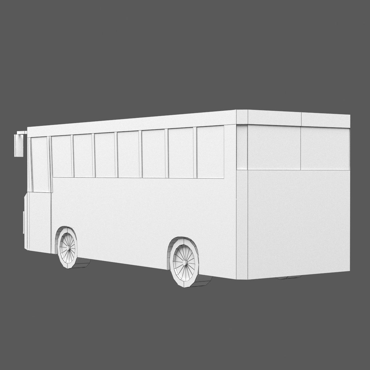 Green Town Low-poly 3D model_37