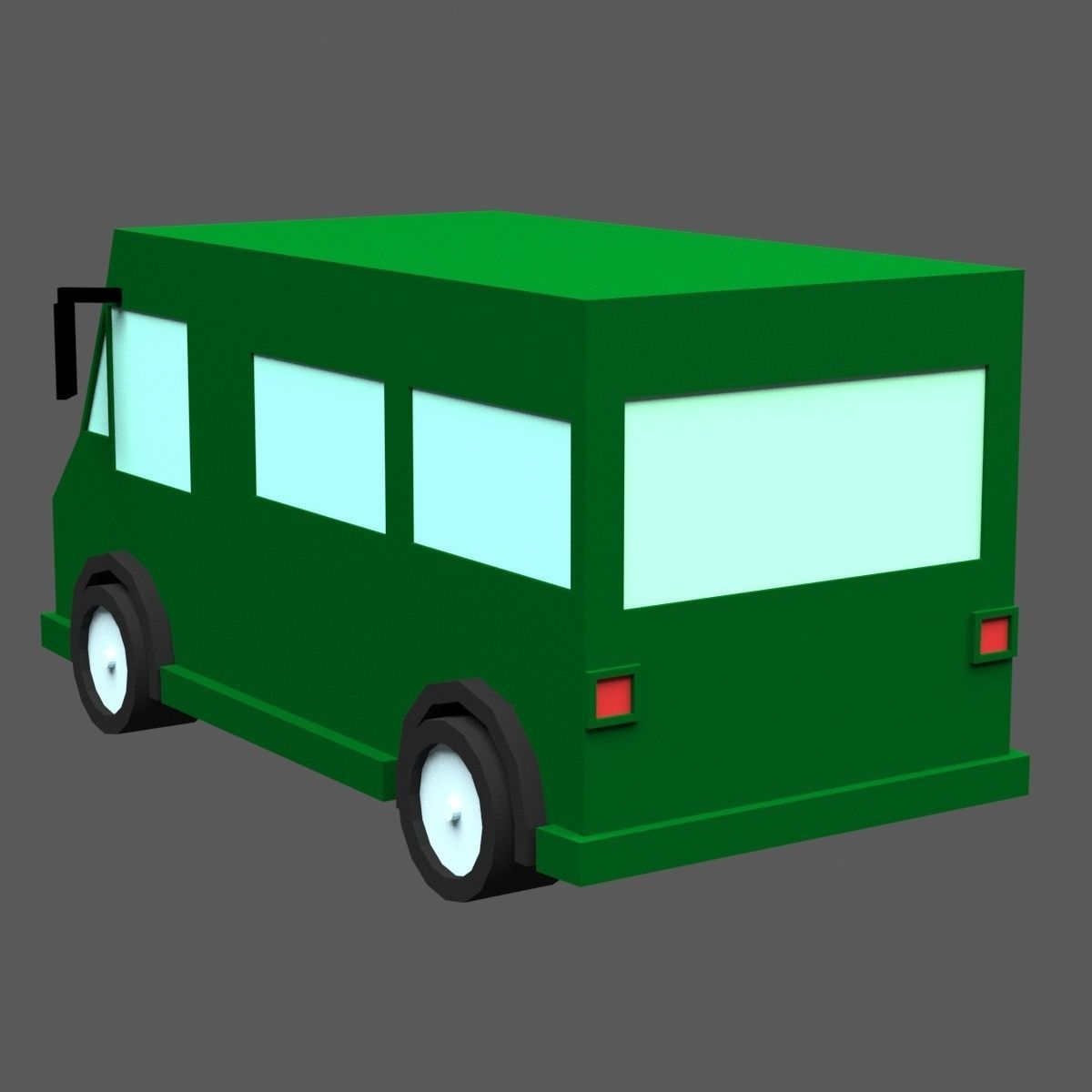 Green Town Low-poly 3D model_35