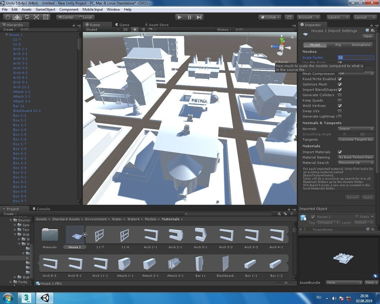 Green Town Low-poly 3D model_3