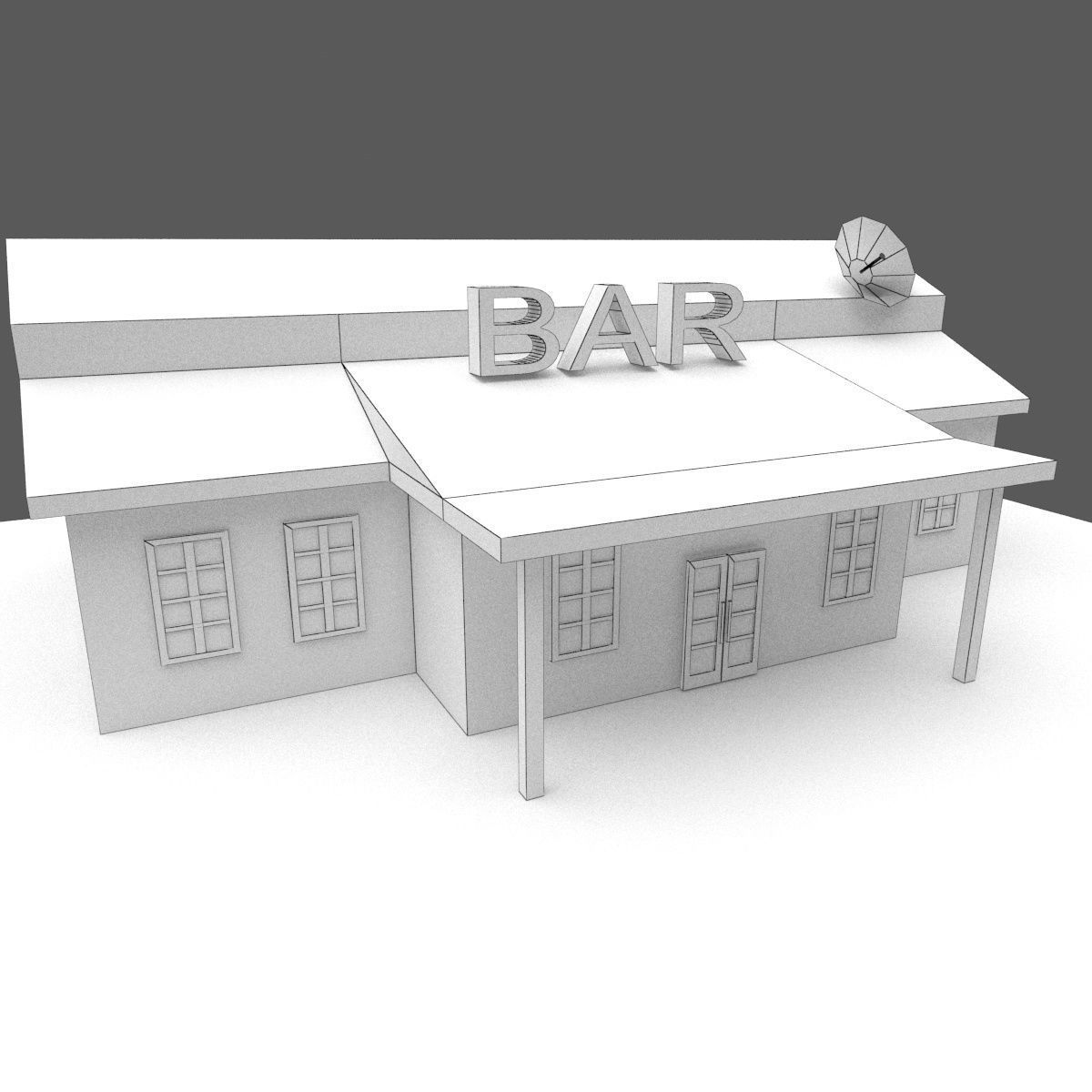 Green Town Low-poly 3D model_11