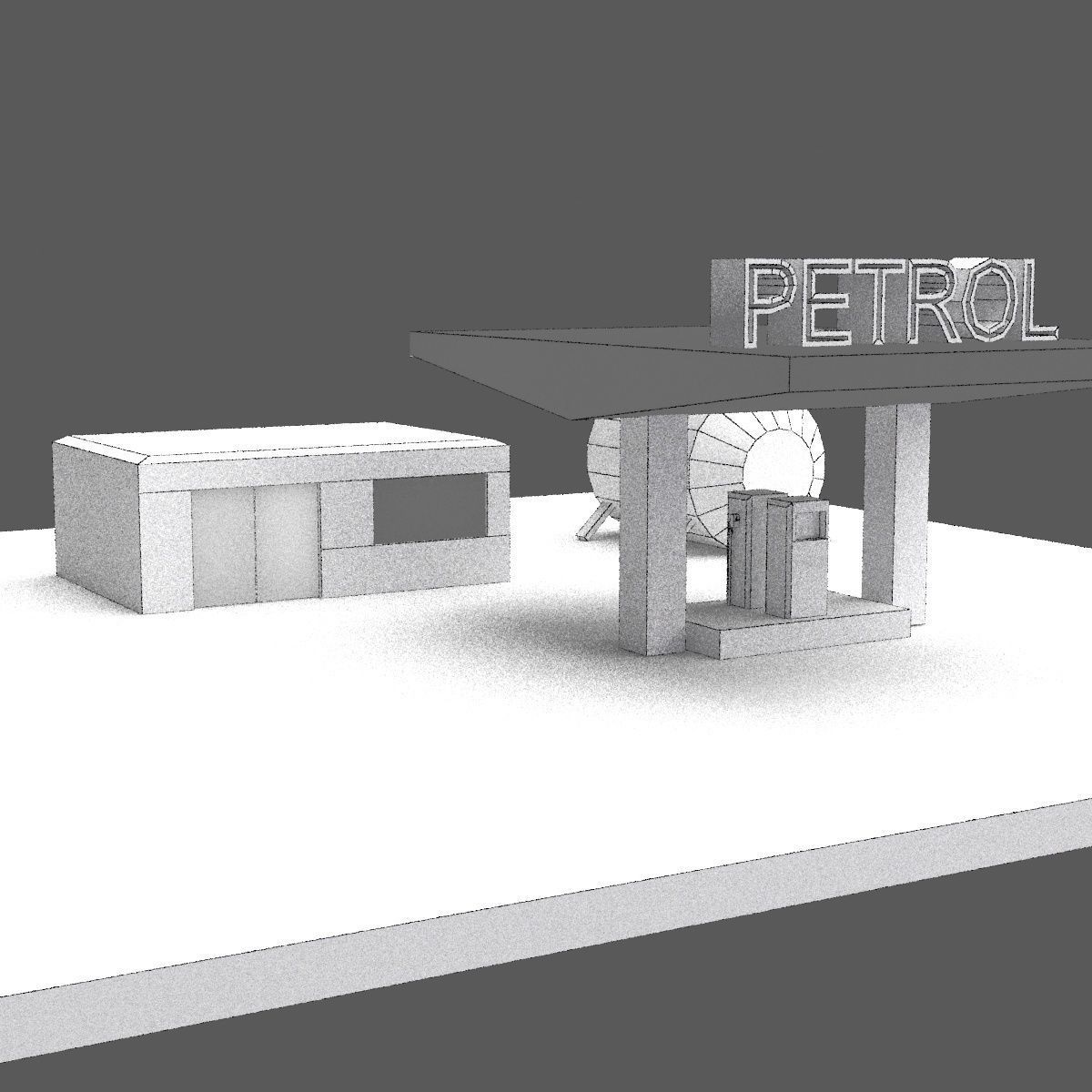 Green Town Low-poly 3D model_42