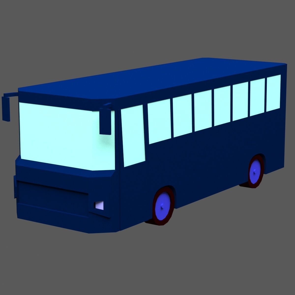 Green Town Low-poly 3D model_14