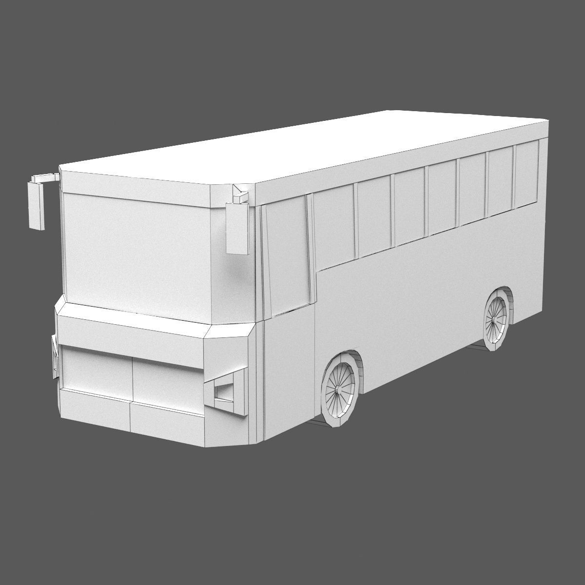 Green Town Low-poly 3D model_38