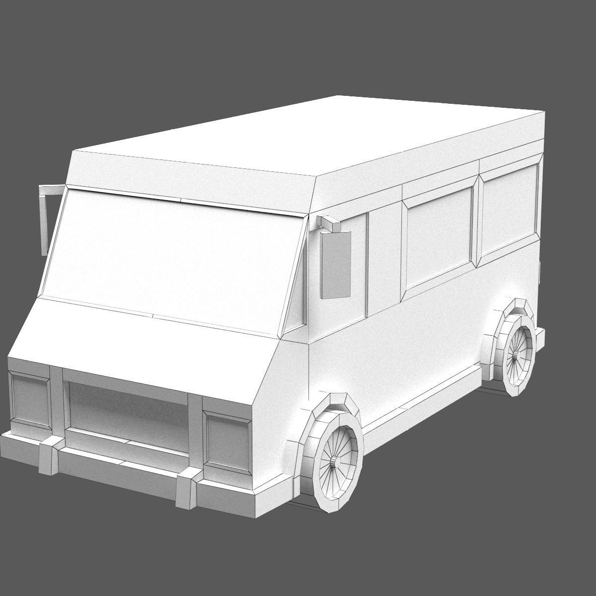 Green Town Low-poly 3D model_34