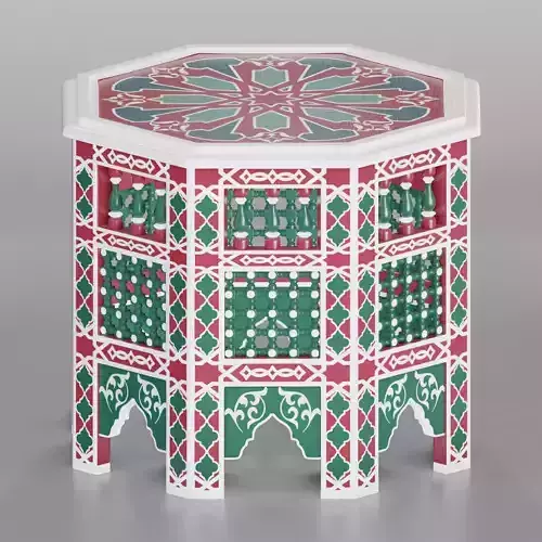 Moroccan octagonal side table 05
