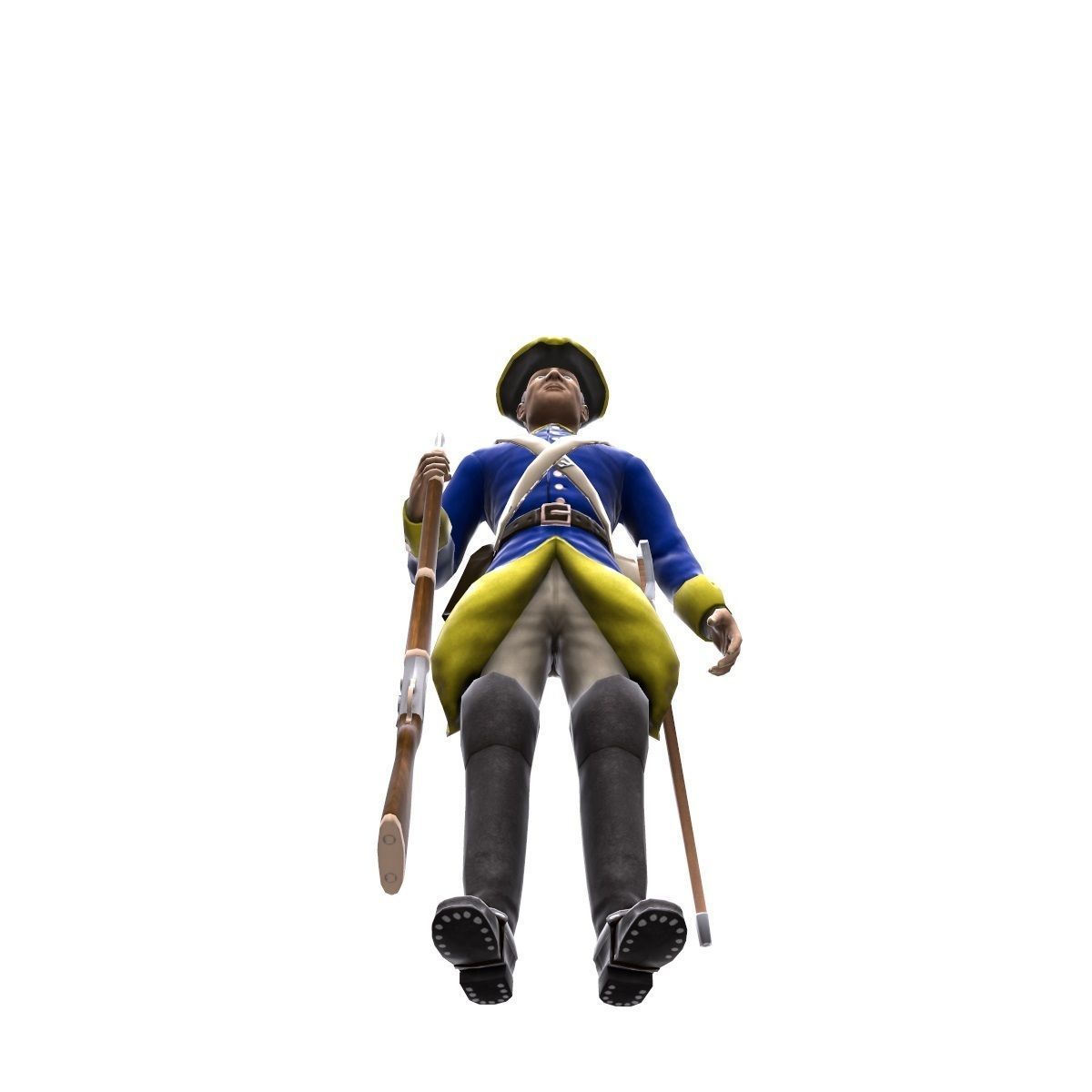 Swedish dragoon Low-poly 3D model_11