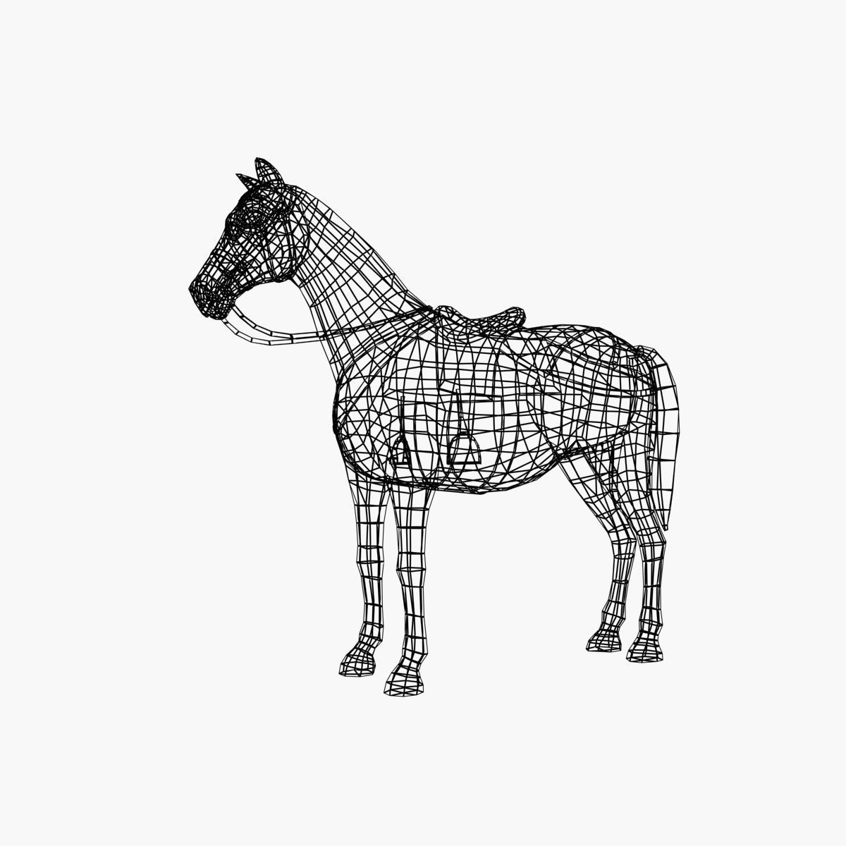 Swedish dragoon Low-poly 3D model_5