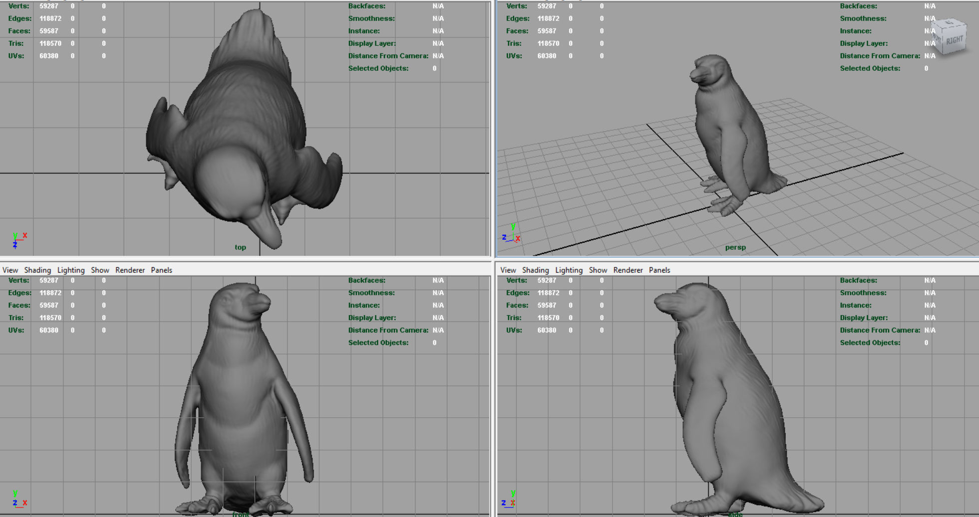 PENGUIN Low-poly 3D model_9