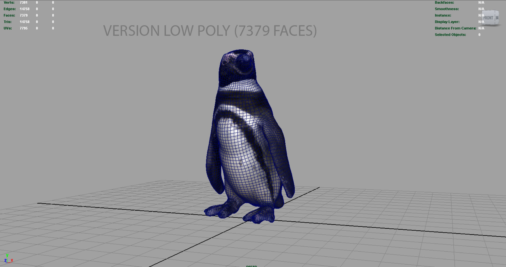 PENGUIN Low-poly 3D model_11
