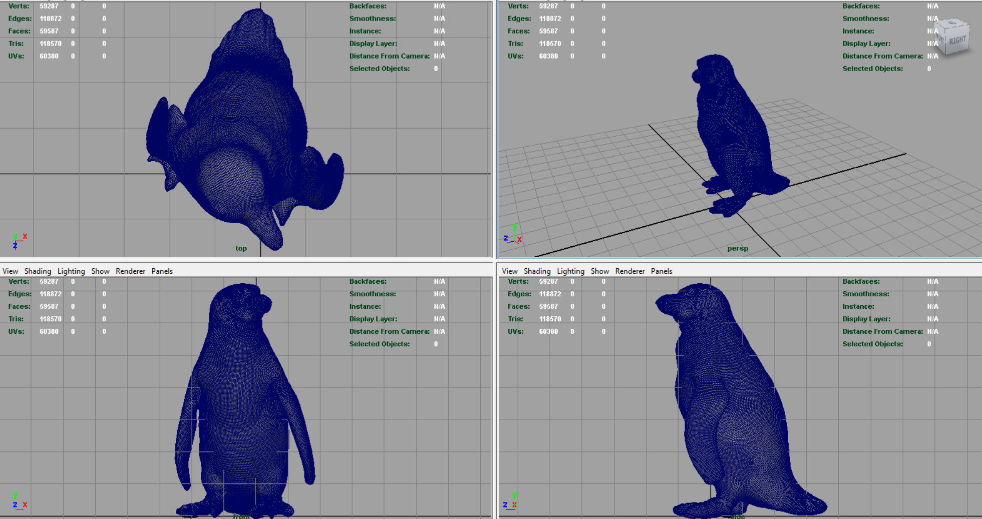 PENGUIN Low-poly 3D model_10