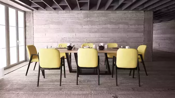 Home and Restaurant - The Dining Table 07 3D model