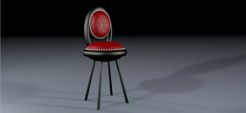 a chair with seat Free low-poly 3D model