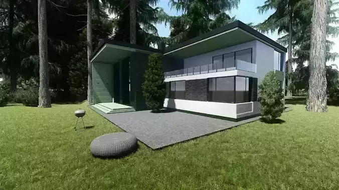 Modern house no textures