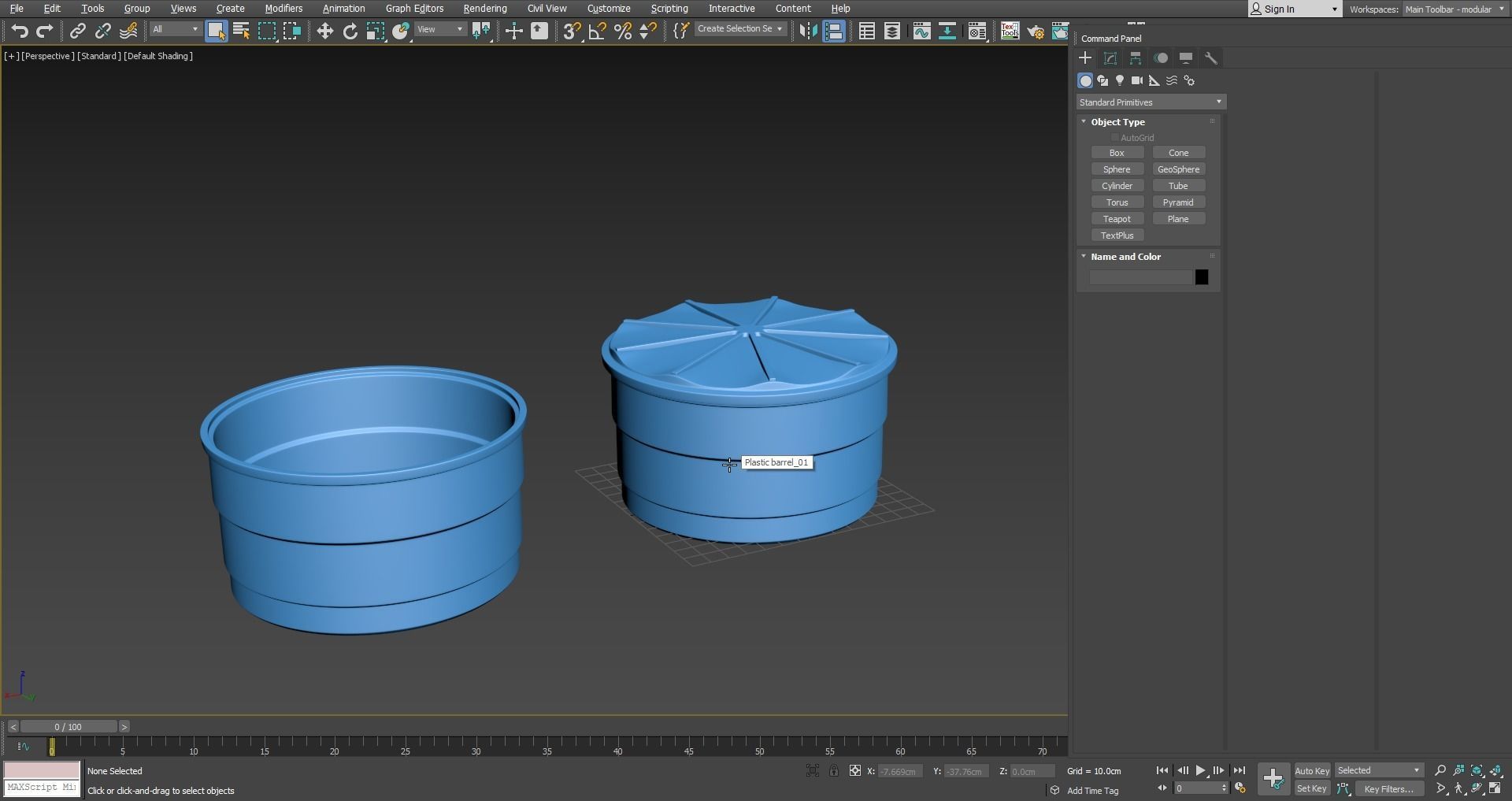 Plastic barrel 3D model_2