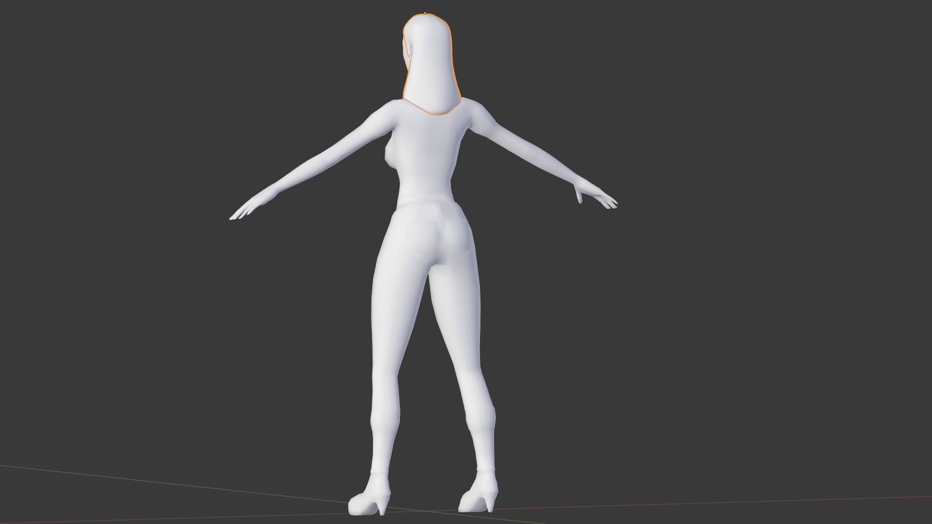 Vintage Fifties Style Girl Low-poly 3D model_101