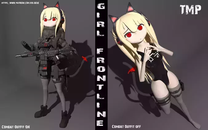 TMP Girl Frontline 3D model