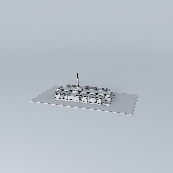 LDS Temple Columbia South Carolina Templo Mormon. 62nd operat... Free 3D model_3
