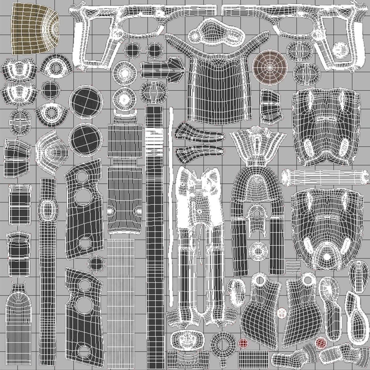 Beretta 92 Low-poly 3D model_10