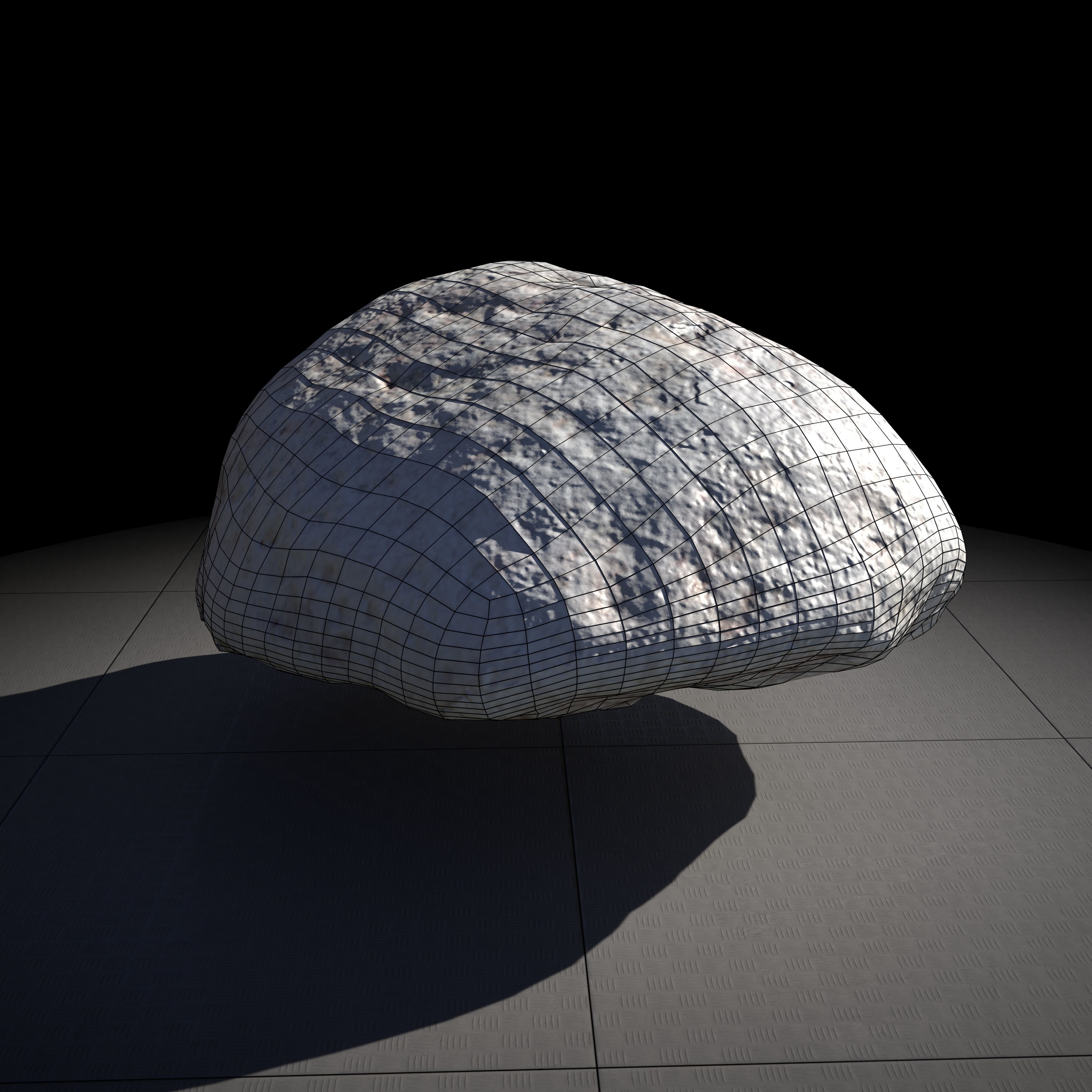Rock 3D model - Photoscanned PBR Textures - Low-High Poly Low-poly 3D model_6