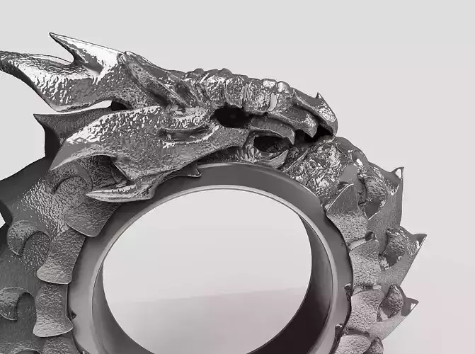 Bone dragon ouroboros 3D print model