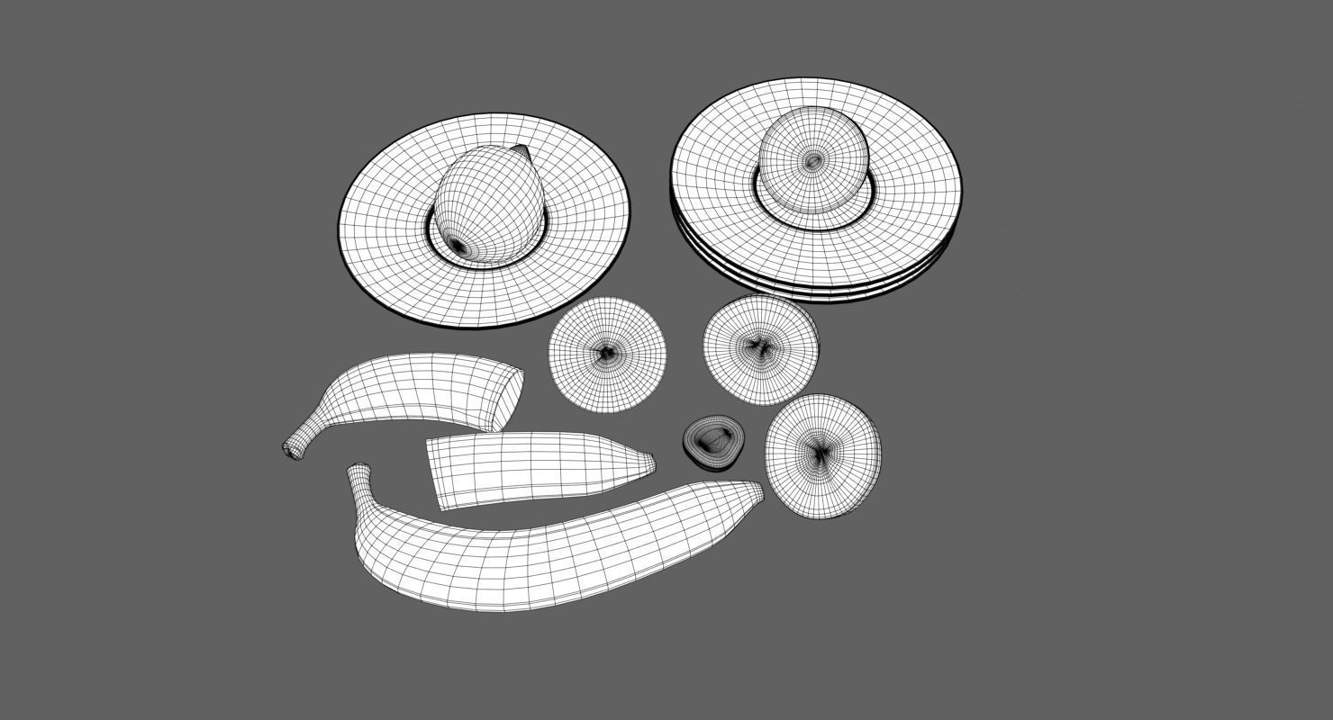 Kitchen Fruits Pack Low-poly 3D model_5