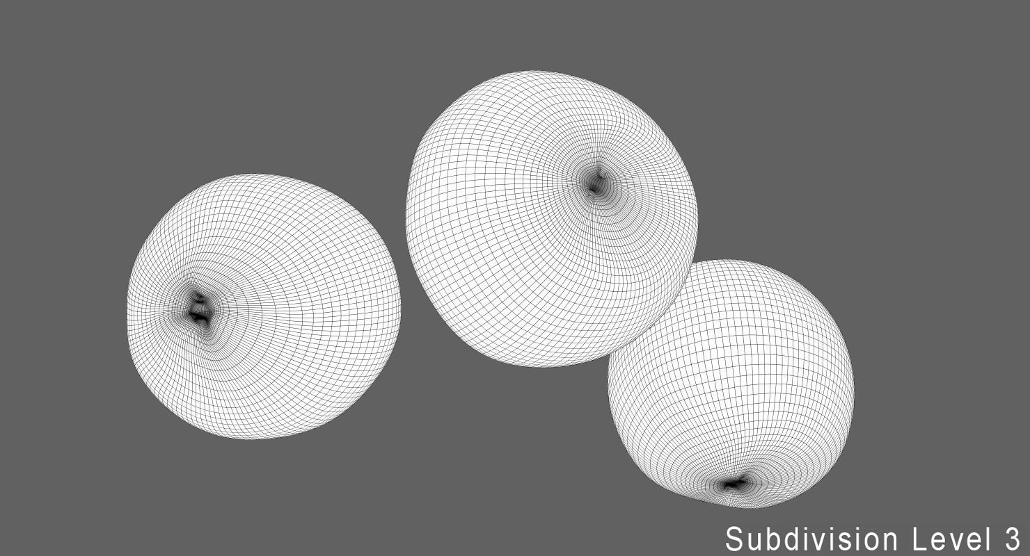 Kitchen Fruits Pack Low-poly 3D model_12