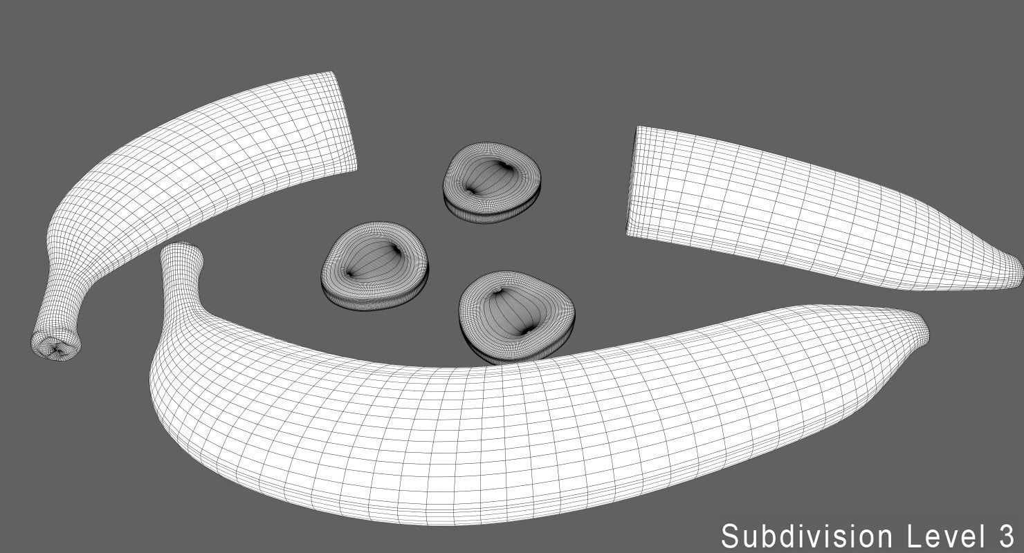 Kitchen Fruits Pack Low-poly 3D model_8