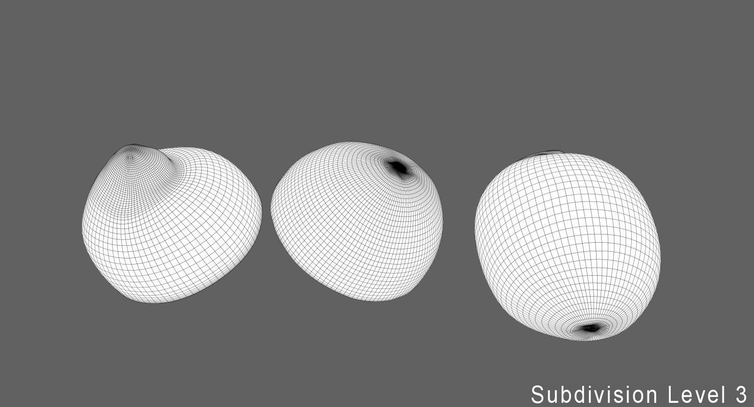 Kitchen Fruits Pack Low-poly 3D model_10