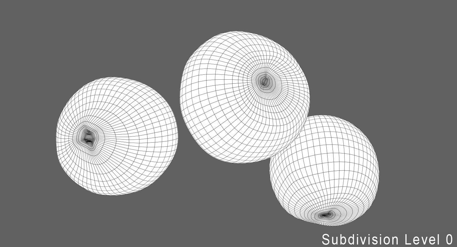 Kitchen Fruits Pack Low-poly 3D model_11