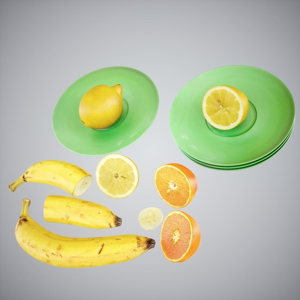 Kitchen Fruits Pack Low-poly 3D model_2