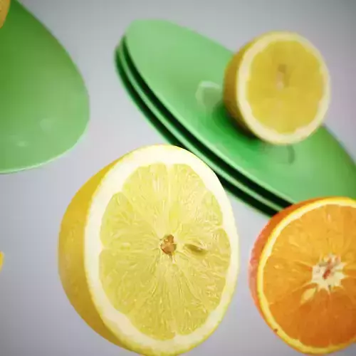 Kitchen Fruits Pack Low-poly 3D model