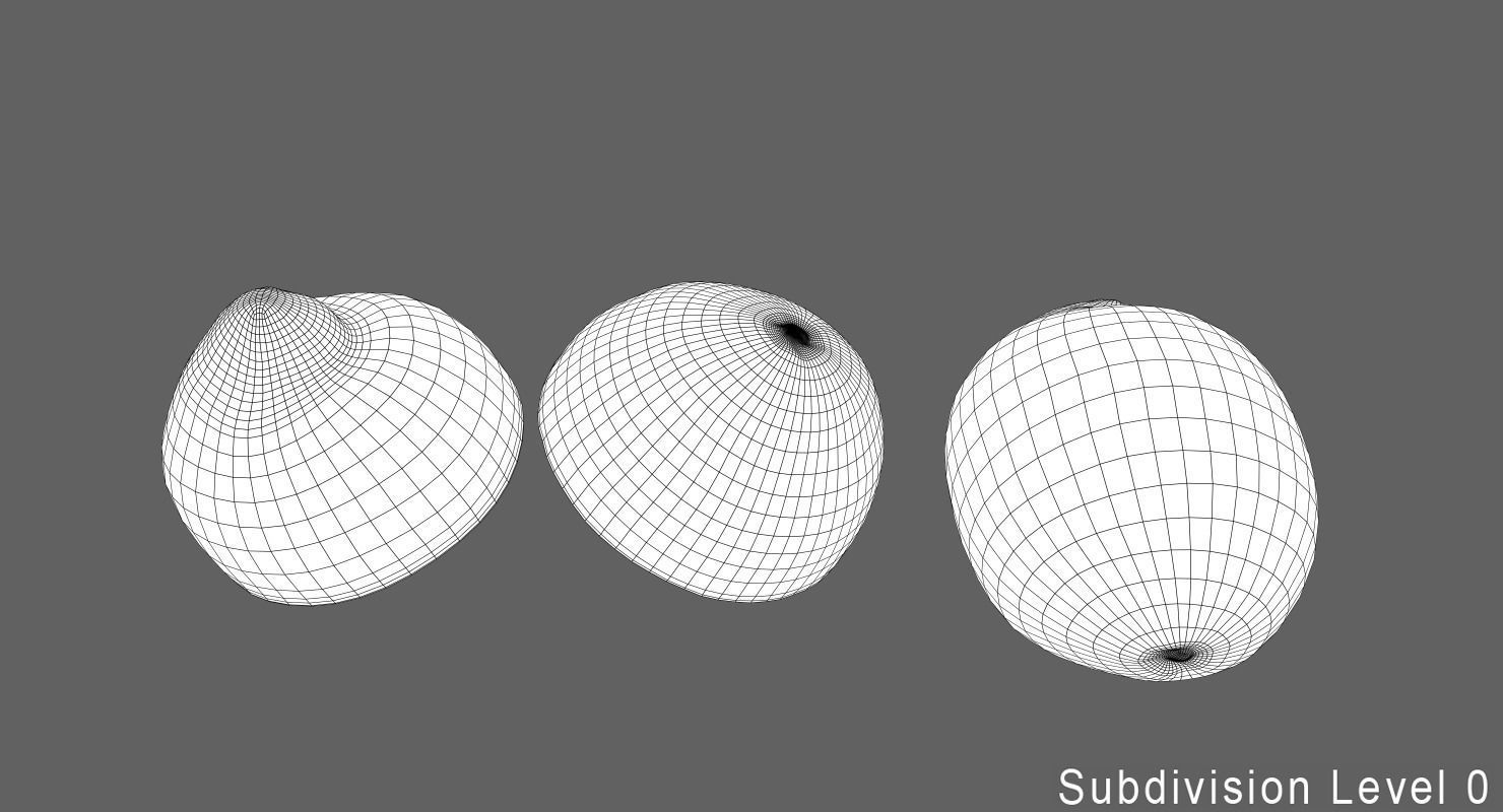 Kitchen Fruits Pack Low-poly 3D model_9