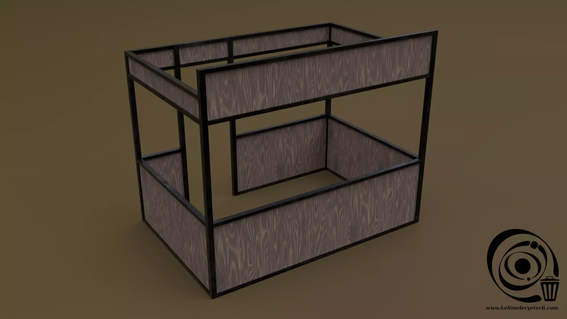 Stall stand 09 R Low-poly 3D model_0