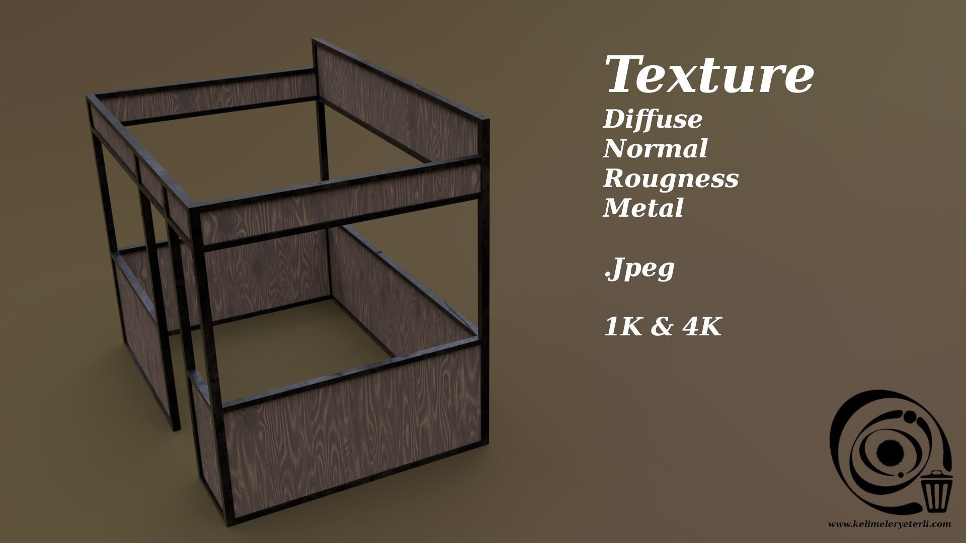 Stall stand 09 R Low-poly 3D model_4