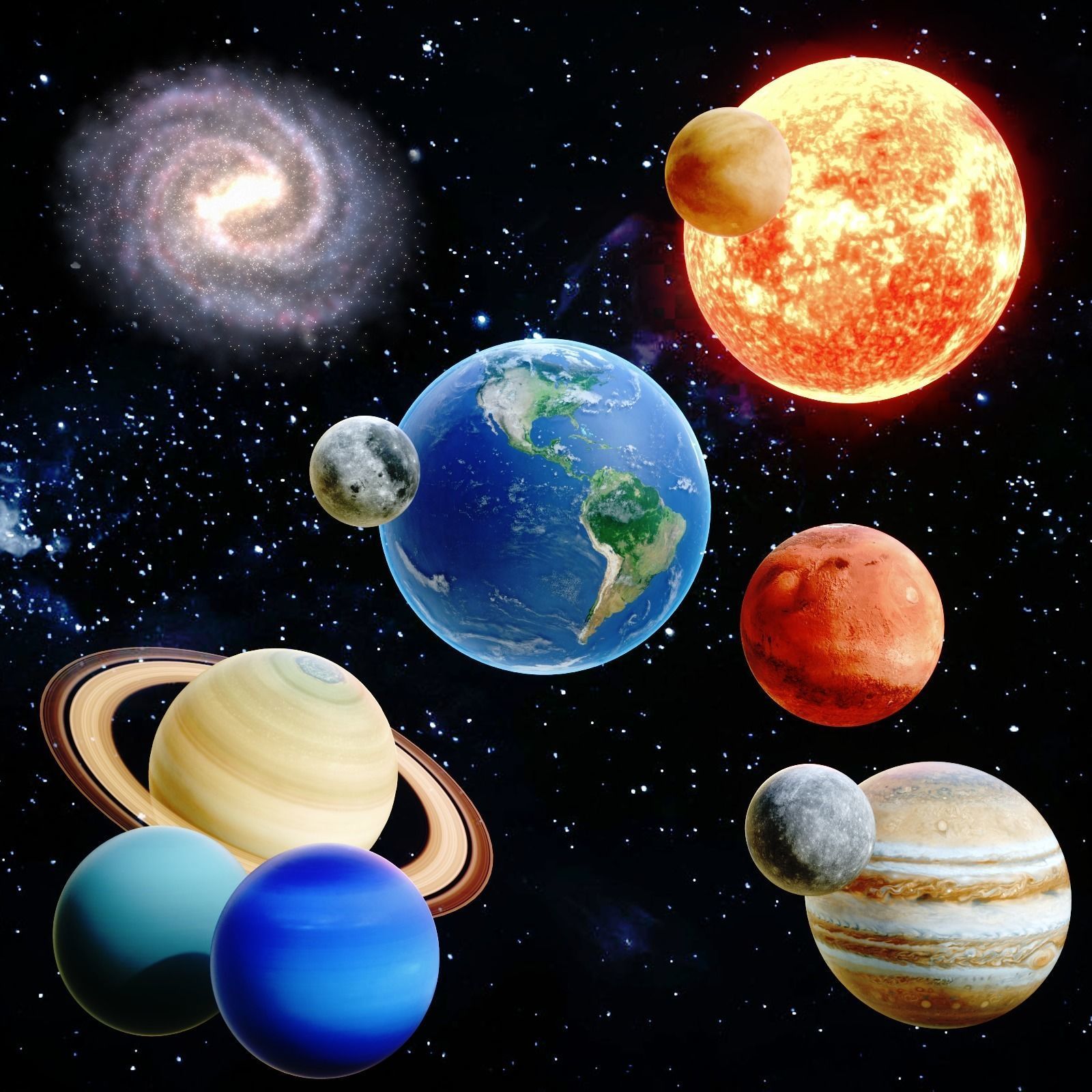 Solar System Low-poly 3D model_25