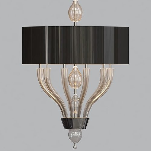Pandora gold chandelier 3D model