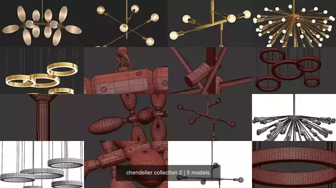 chendelier collection 2 pendant light with four metal balls h... 
