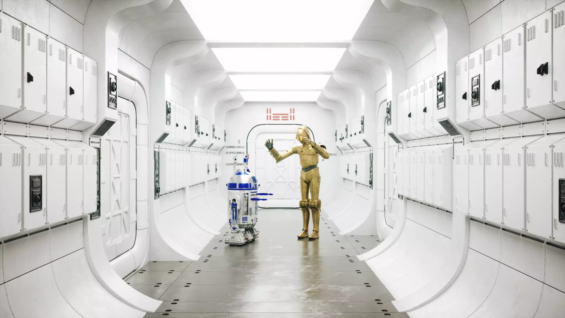 Corridor Interior Scene Low-poly 3D model