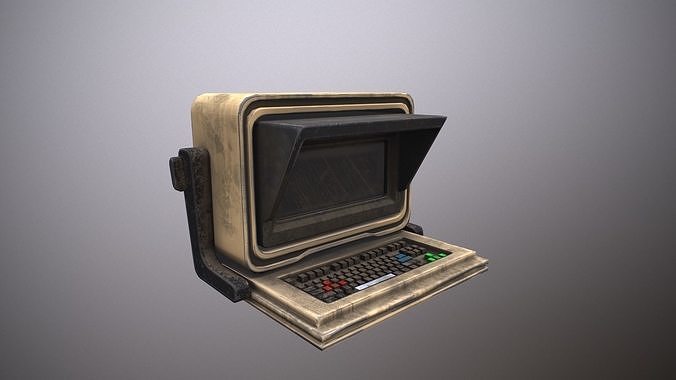 sci-fi computer Low-poly 3D model