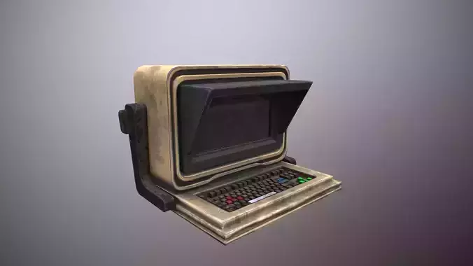 sci-fi computer Low-poly 3D model