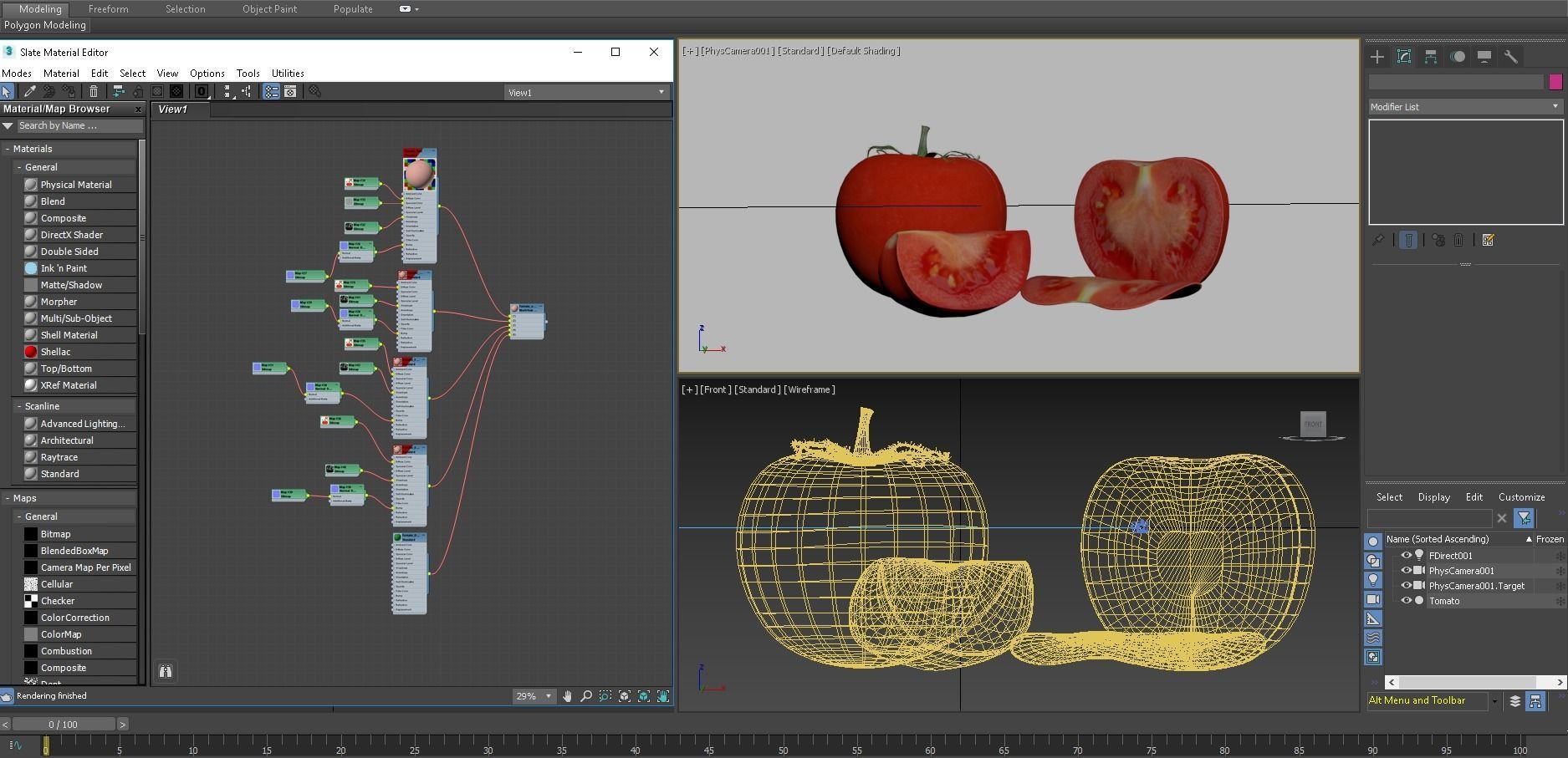 Tomato sliced Low-poly 3D model_7