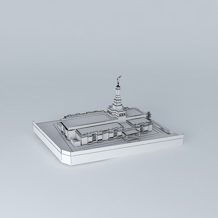 LDS. Temple Tuxtla Gutierrez, Chiapas, Mexico. Templo Mormon,... Free 3D model_3